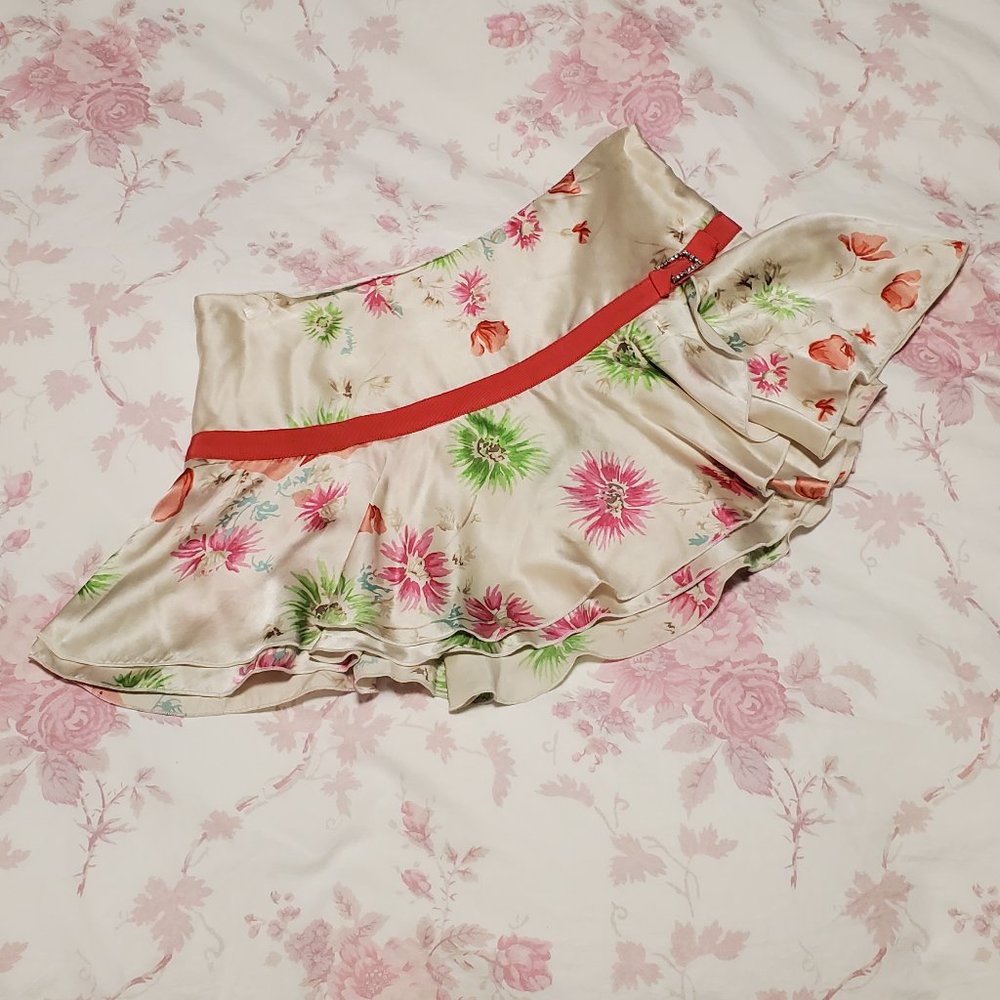 Ambercrombie and Fitch y2k Silk Floral MiniSkirt  00